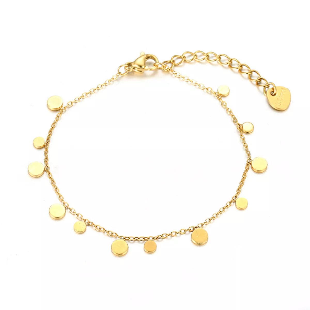Fashorio Gold / One Size 18K Gold-Plated Charm Bracelet