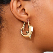 Fashorio Gold / One Size 18K Gold-Plated Dolphin Hoop Earrings