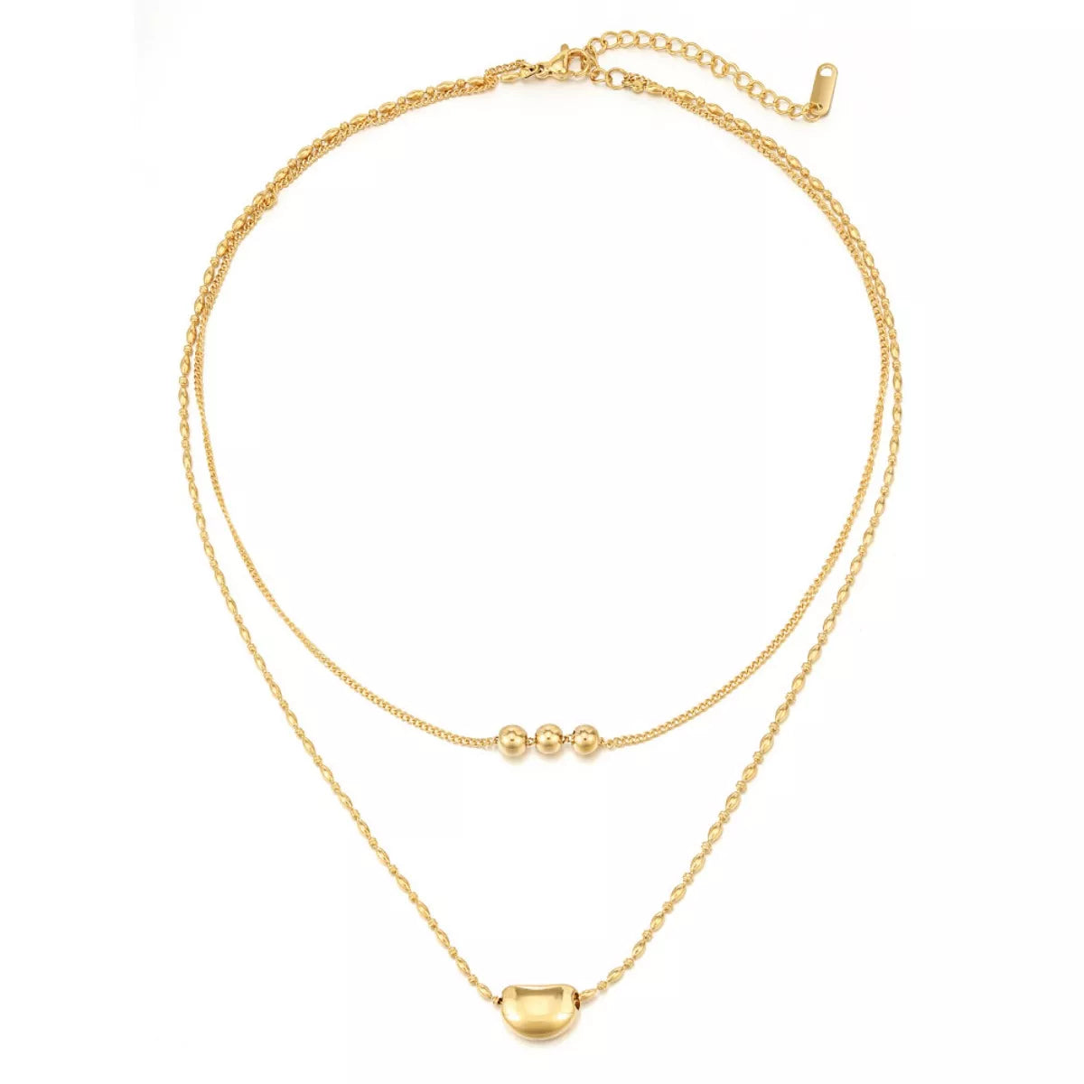 Fashorio Gold / One Size 18K Gold-Plated Double Layered Necklace