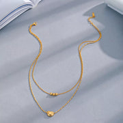 Fashorio Gold / One Size 18K Gold-Plated Double Layered Necklace