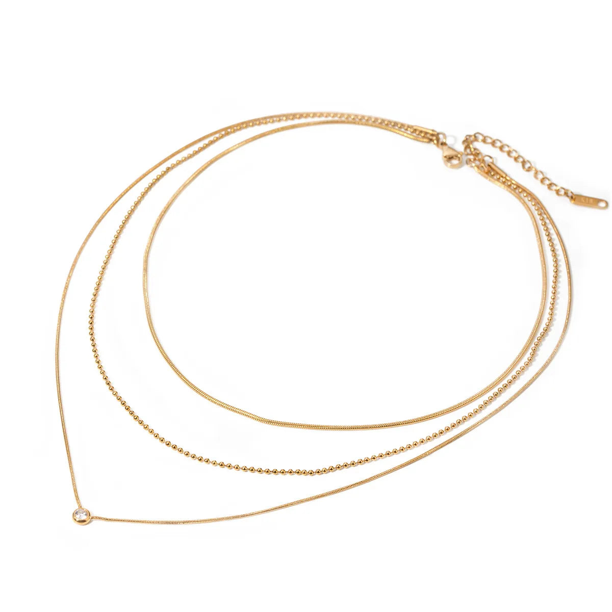 Fashorio Gold / One Size 18K Gold-Plated Layered Necklace