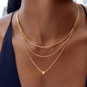 Fashorio Gold / One Size 18K Gold-Plated Layered Necklace