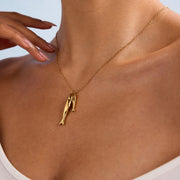 Fashorio Gold / One Size 18K Gold-Plated Pendant Necklace