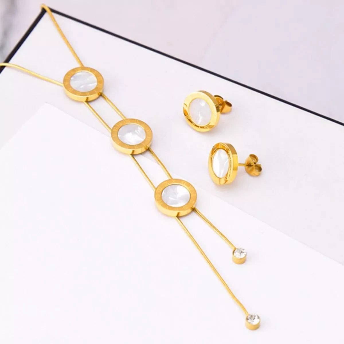 Fashorio Gold / One Size 18K Gold-Plated Shell Jewelry Set