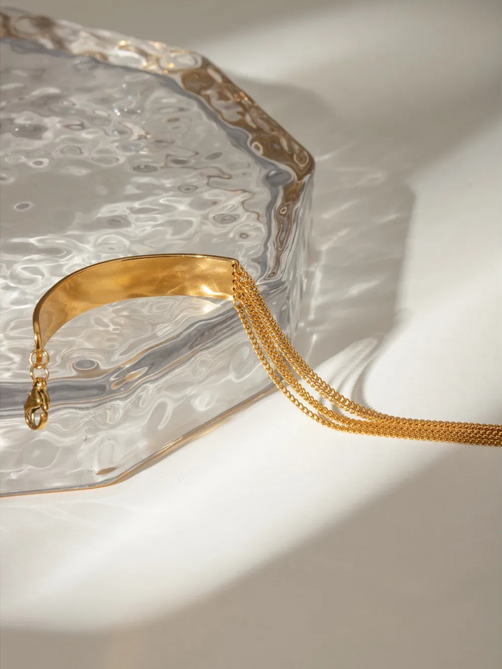 Fashorio Gold / One Size 18K Gold-Plated Stainless Steel Bracelet