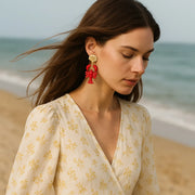 Fashorio Gold / One Size 18K Gold-Plated Stainless Steel Drop Earrings