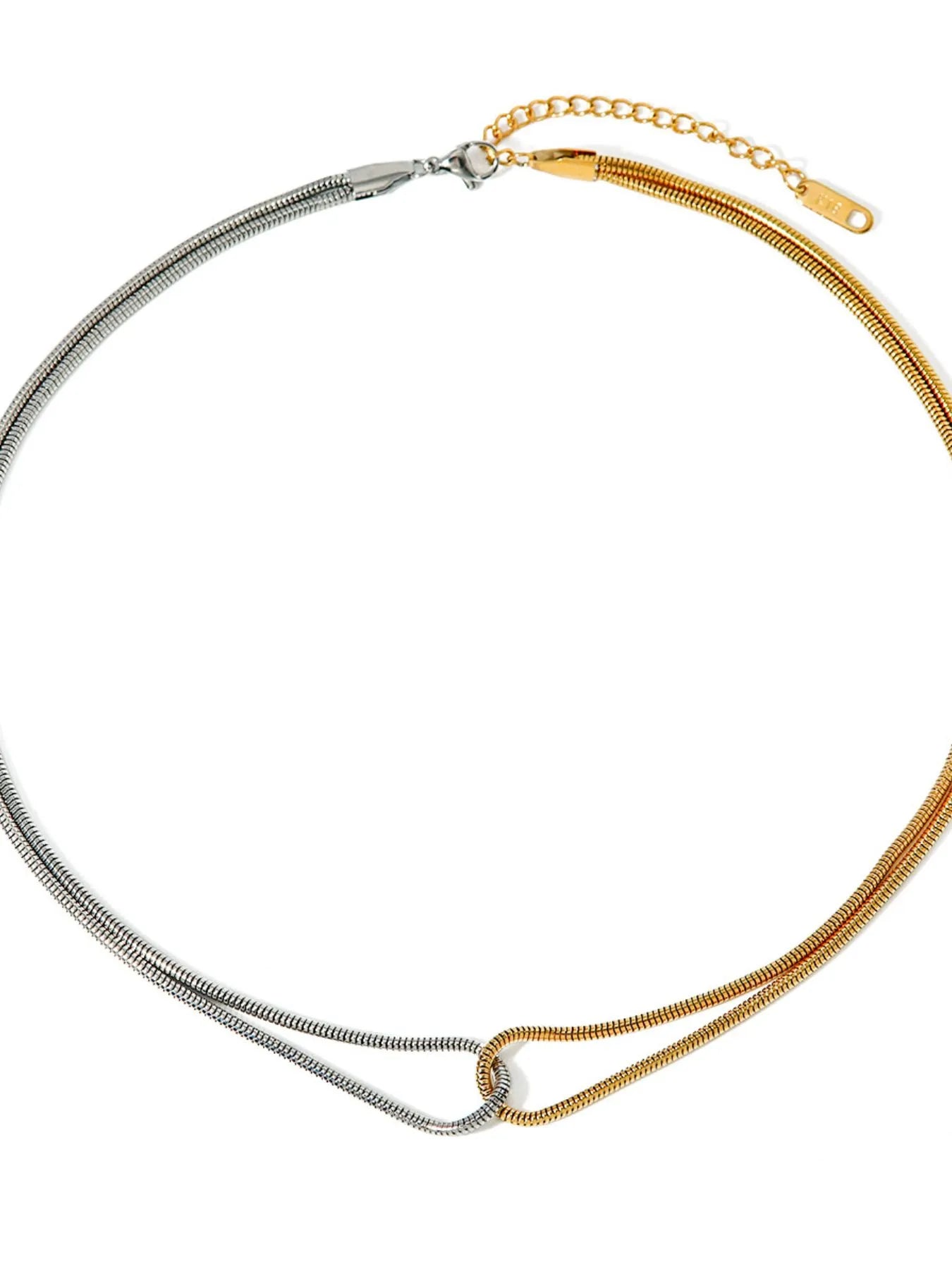 Fashorio Gold / One Size 18K Gold-Plated Stainless Steel Two-Tone Necklace