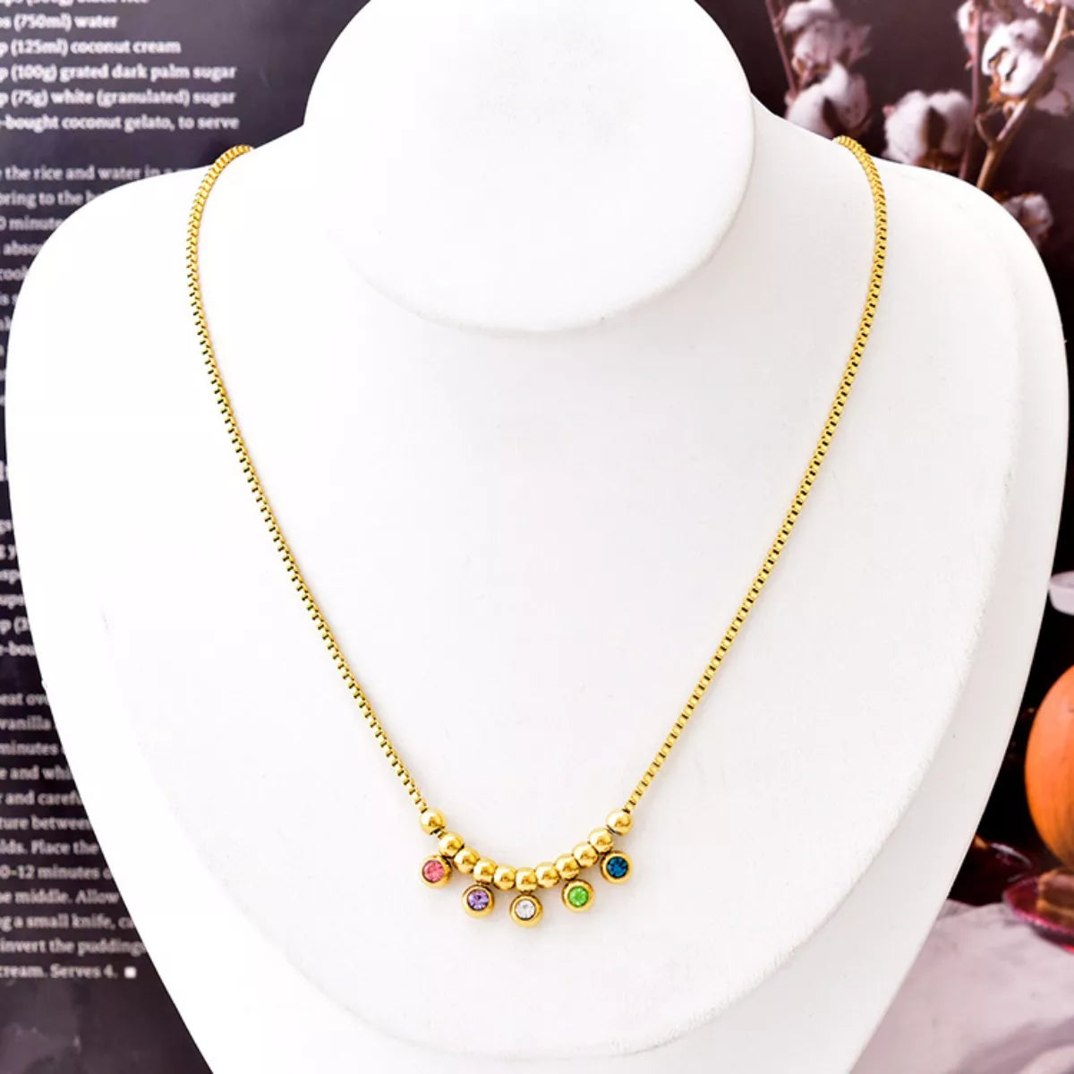 Fashorio Gold / One Size 18K Gold-Plated Zircon Necklace