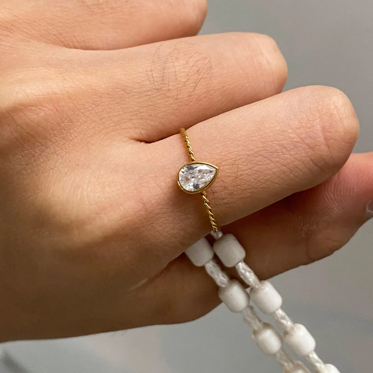 Fashorio Gold / One Size 3 Piece Stainless Steel Rhinestone Sunburst Crown Ring