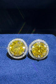 Fashorio Gold / One Size 4 Carat Moissanite 925 Sterling Silver Earrings