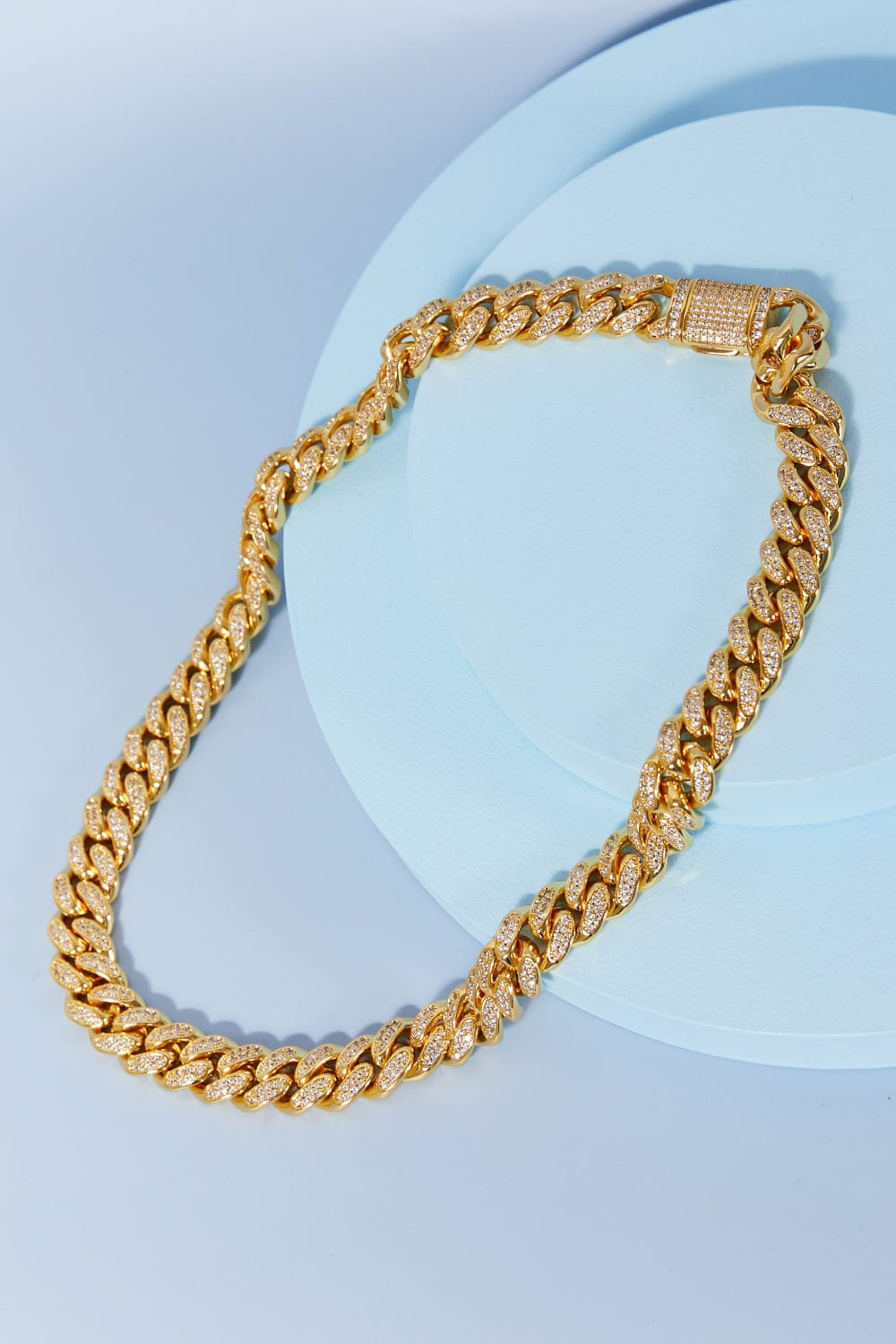 Fashorio Gold / One Size Brass Curb Chain Necklace