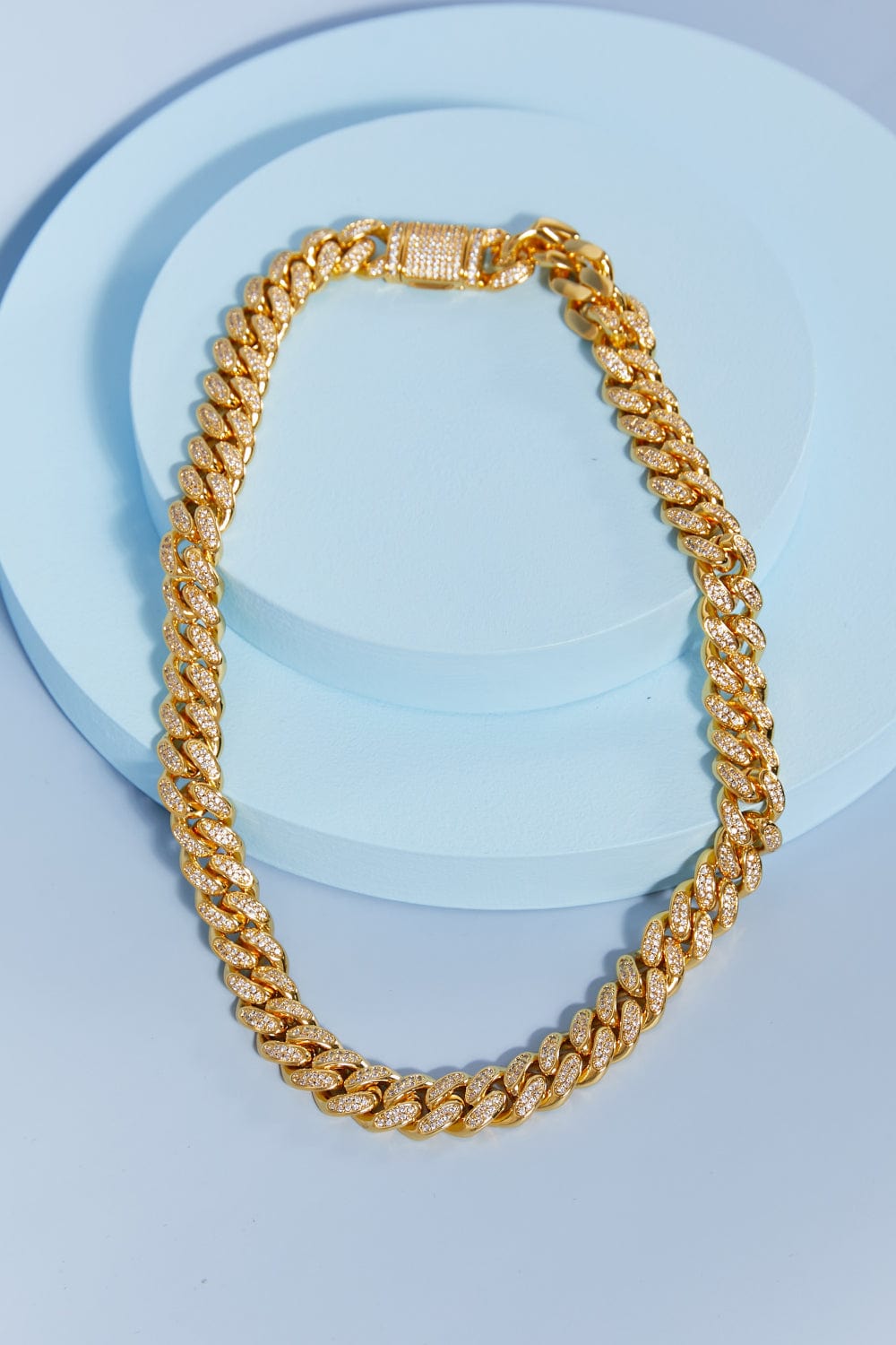 Fashorio Gold / One Size Brass Curb Chain Necklace