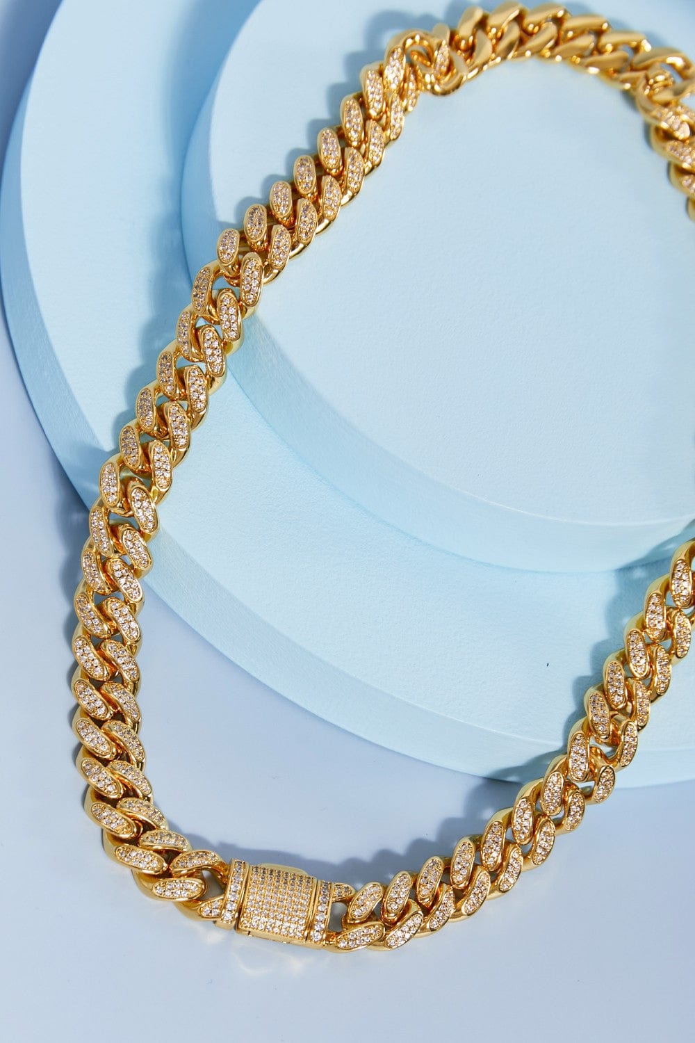 Fashorio Gold / One Size Brass Curb Chain Necklace