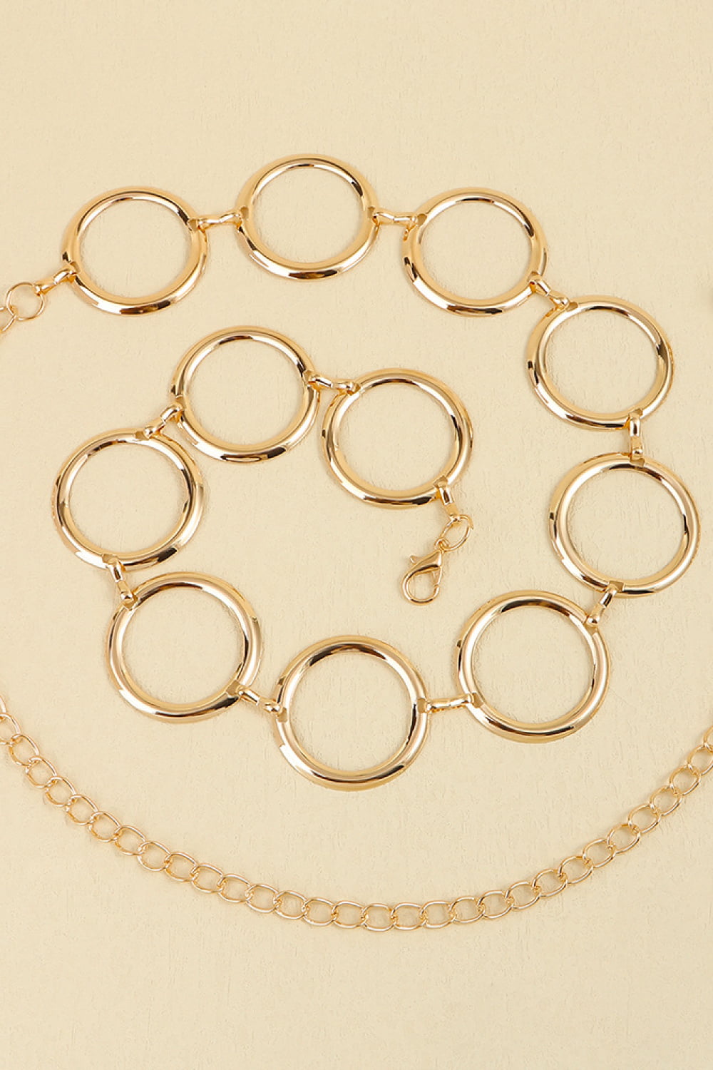 Fashorio Gold / One Size Circle Ring Chain Belt
