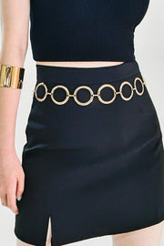 Fashorio Gold / One Size Circle Ring Chain Belt