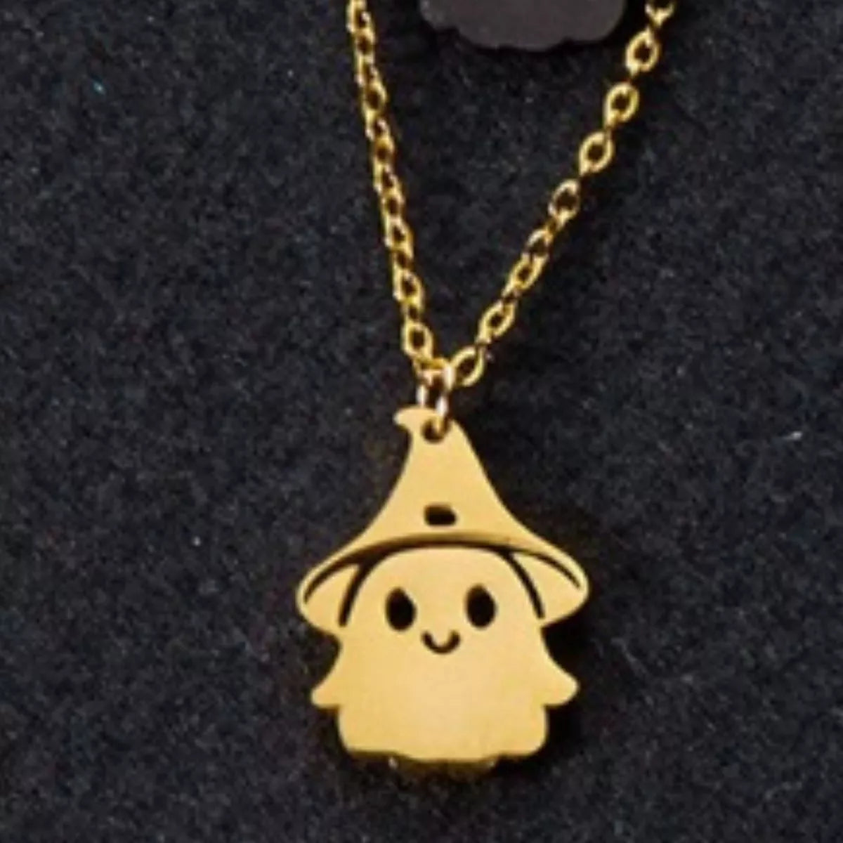 Fashorio Gold / One Size Halloween Ghost Pendant Necklace