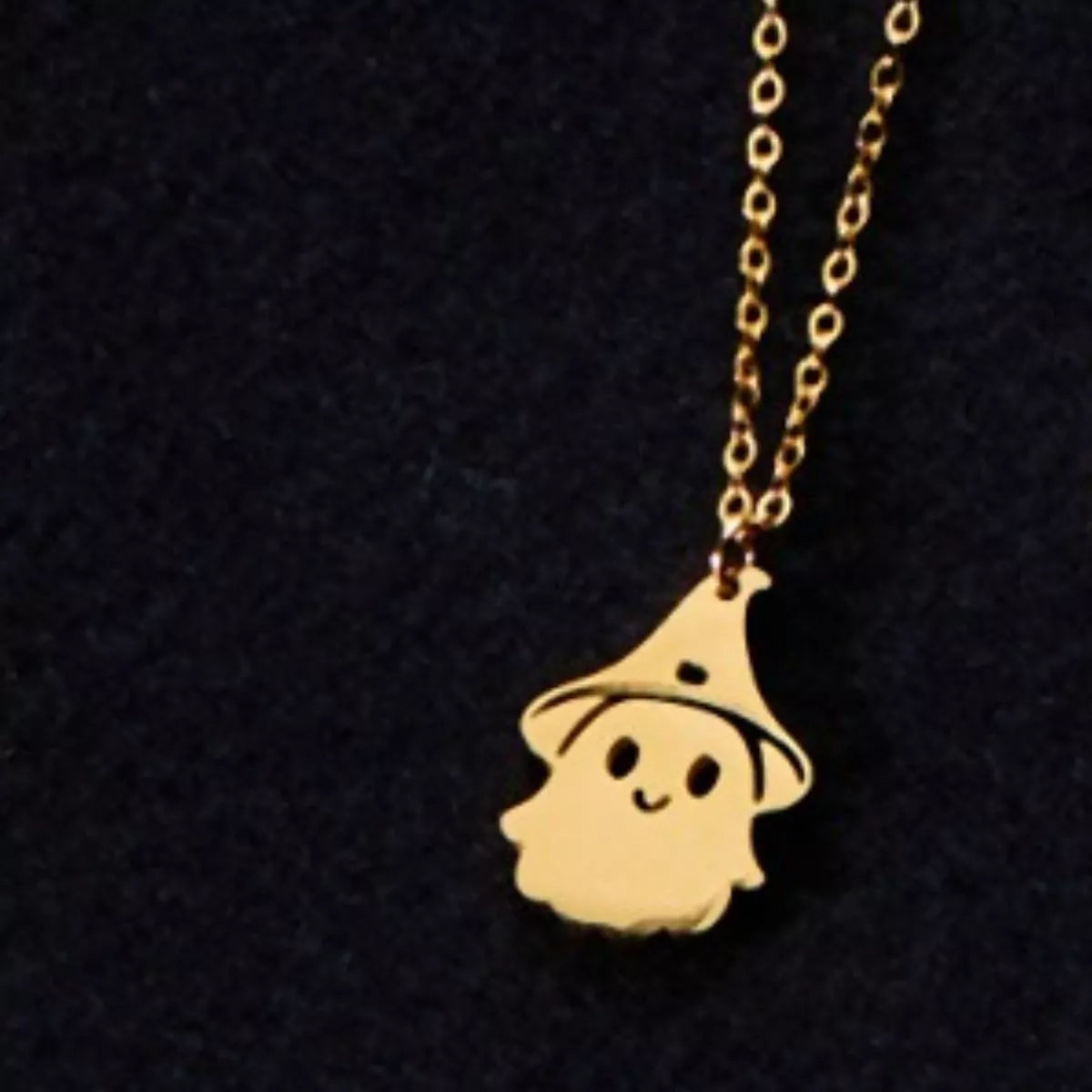 Fashorio Gold / One Size Halloween Ghost Pendant Necklace
