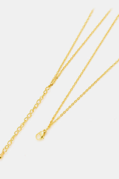 Linked Ring Pendant Chain Necklace - Fashorio