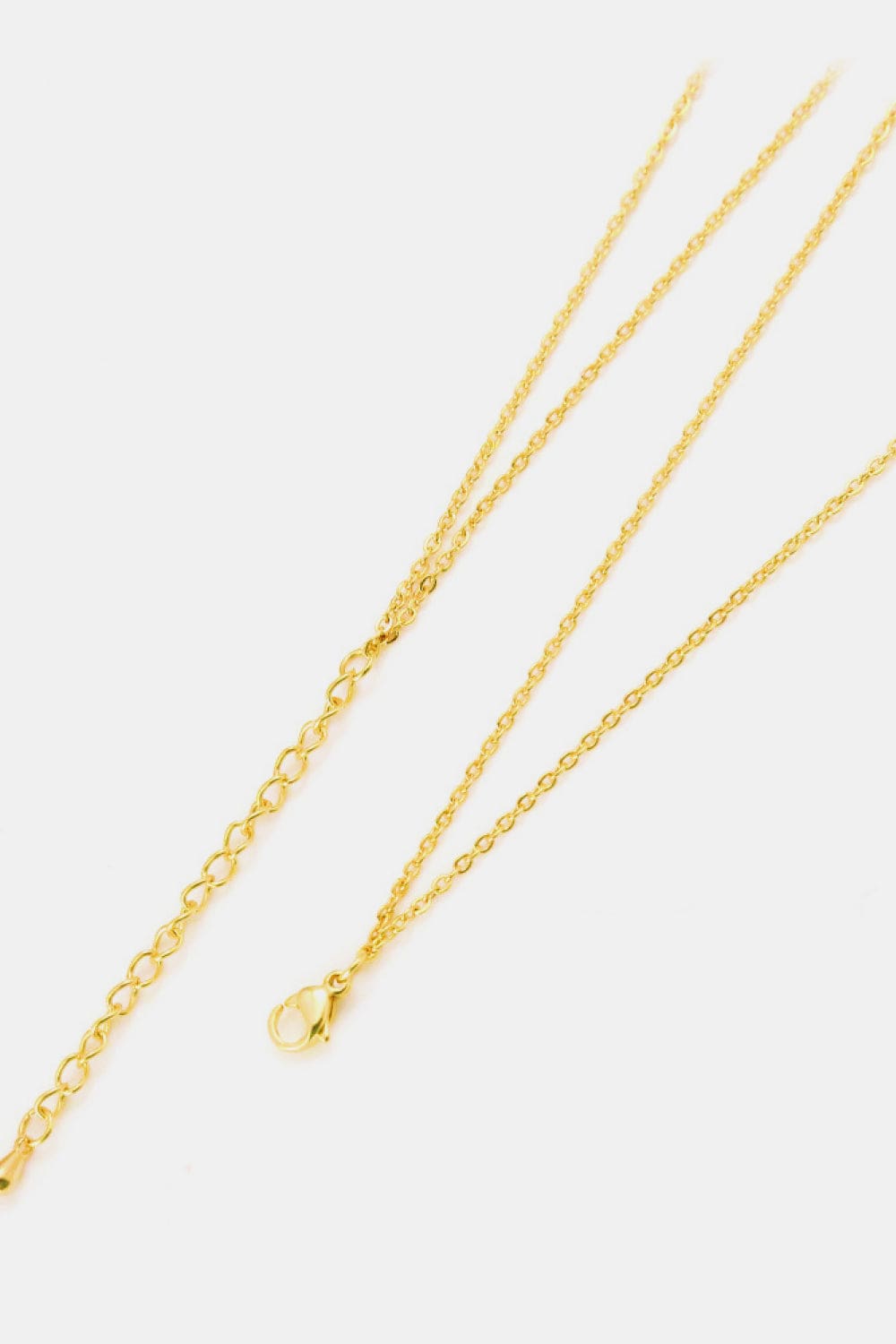 Fashorio Gold / One Size Linked Ring Pendant Chain Necklace