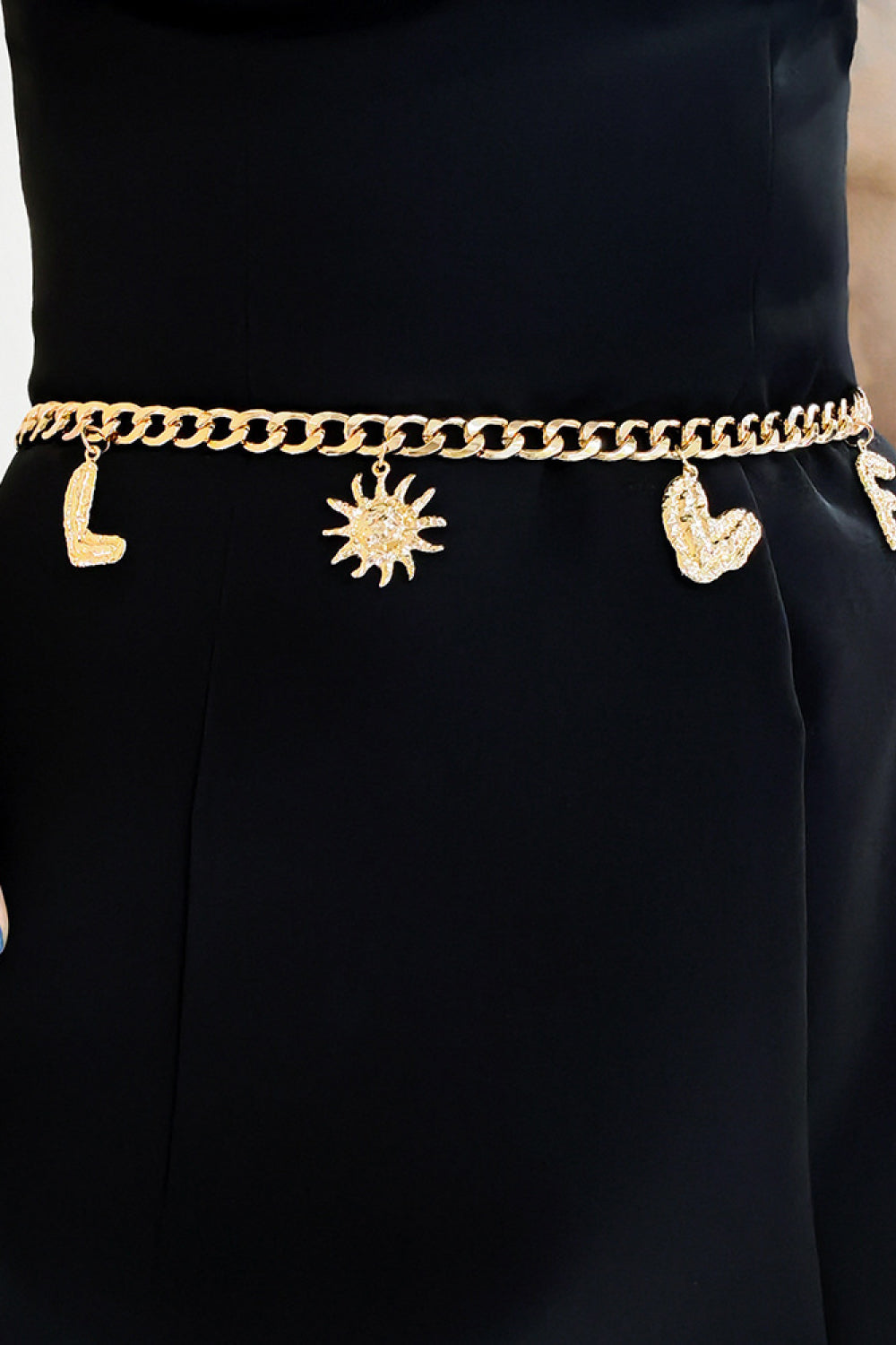 Fashorio Gold / One Size LOVE Alloy Belt