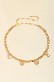 Fashorio Gold / One Size LOVE Alloy Belt