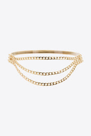 Fashorio Gold / One Size Metal Triple-Layered Chain Belt