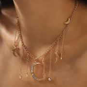 Fashorio Gold / One Size Moon & Star Charm Necklace