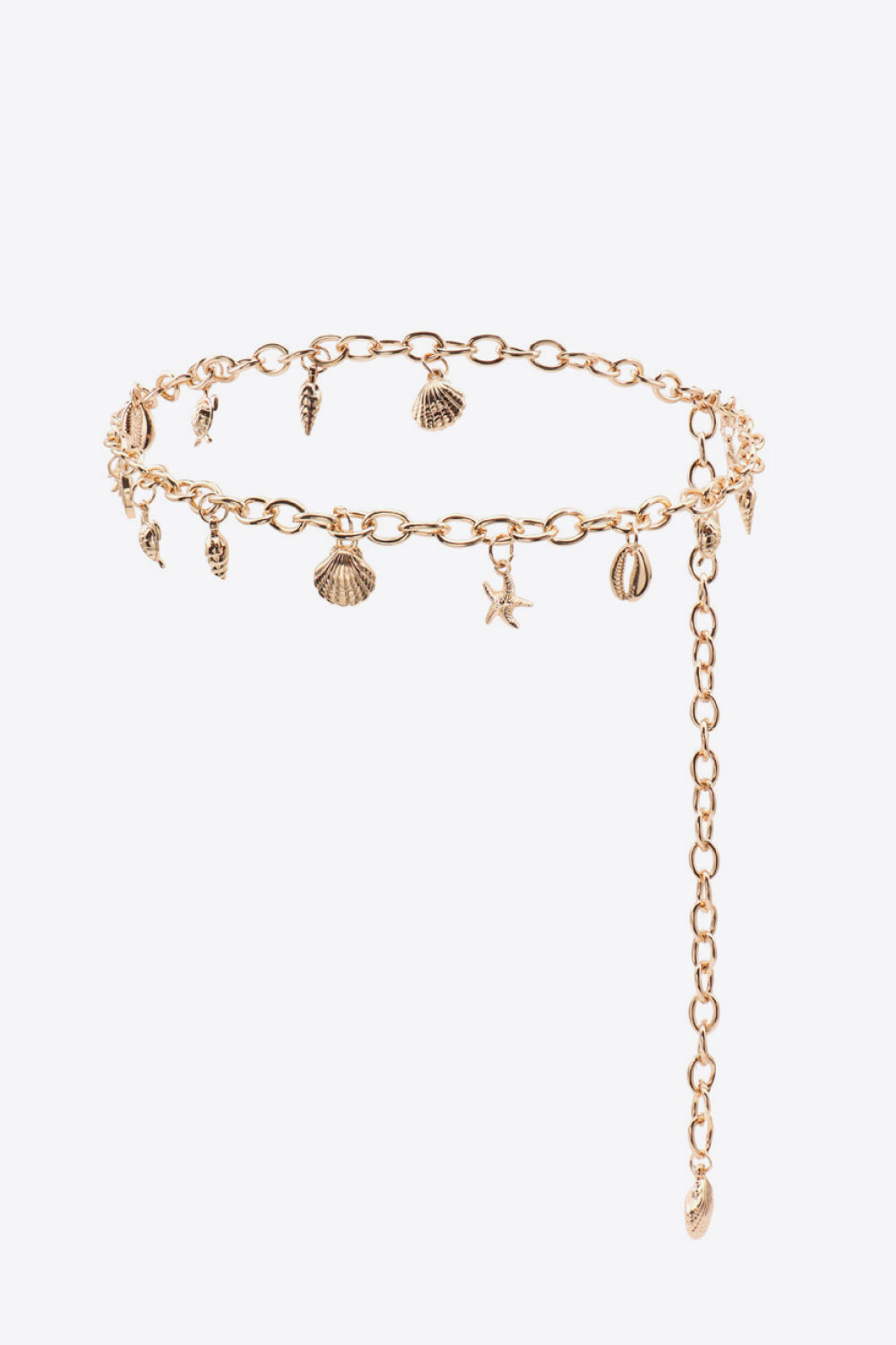 Fashorio Gold / One Size Ocean Element Charm Chain Belt