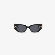Fashorio Gold / One Size Polycarbonate Frame Cat-Eye Sunglasses