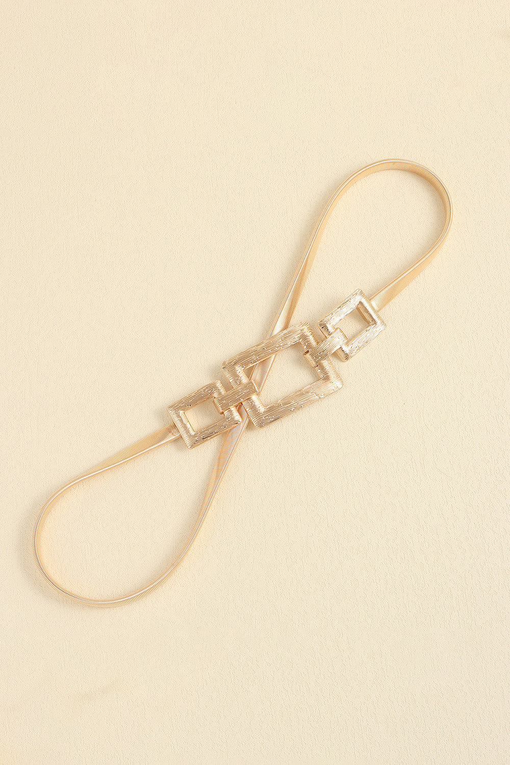 Fashorio Gold / One Size Square Shape Zinc Alloy Buckle Iron Belt