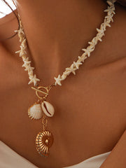 Fashorio Gold / One Size Starfish Shell Pendant Necklace