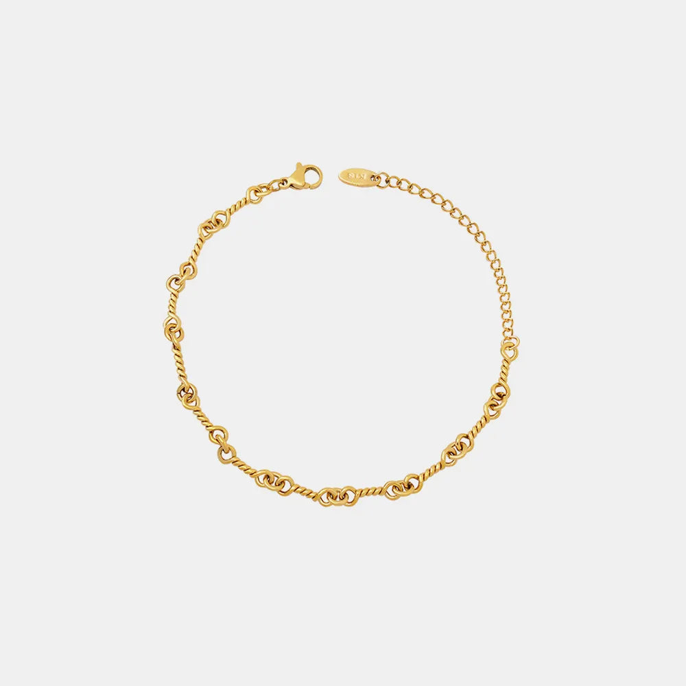 Fashorio Gold / One Size Titanium Steel Link Chain Bracelet