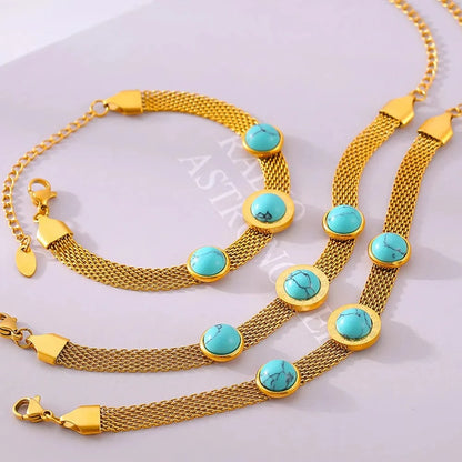 Turquoise Titanium Steel Bracelet - Fashorio