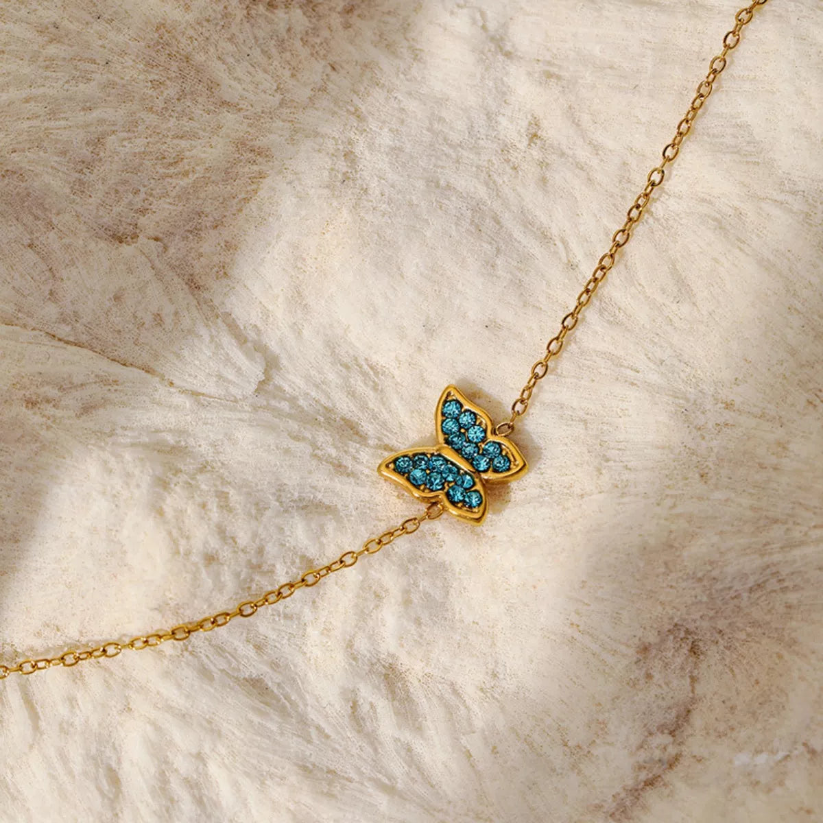 Fashorio Gold / onesize 18K Gold-Plated Butterfly Adjustable Bracelet