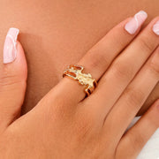 Fashorio Gold / onesize Halloween Skull Alloy Ring