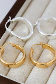Fashorio Gold-Plated Brass Huggie Earrings