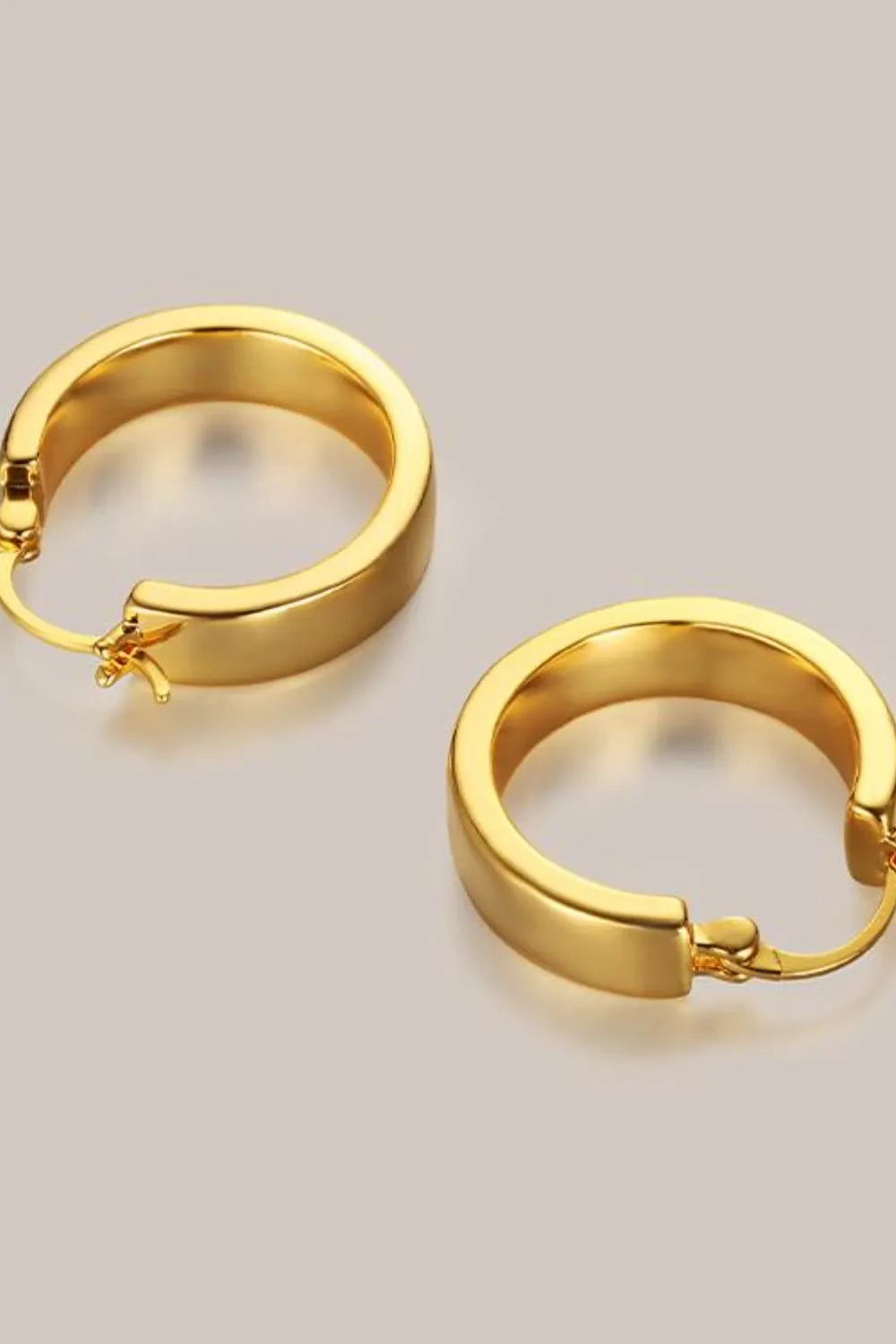 Fashorio Gold-Plated Brass Huggie Earrings