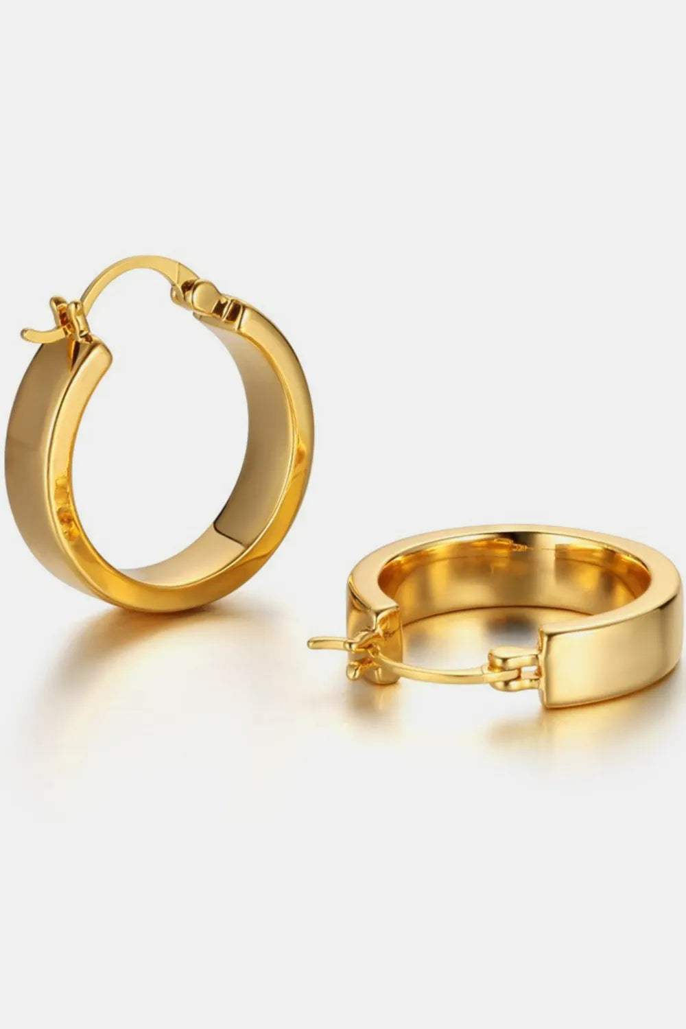 Fashorio Gold-Plated Brass Huggie Earrings