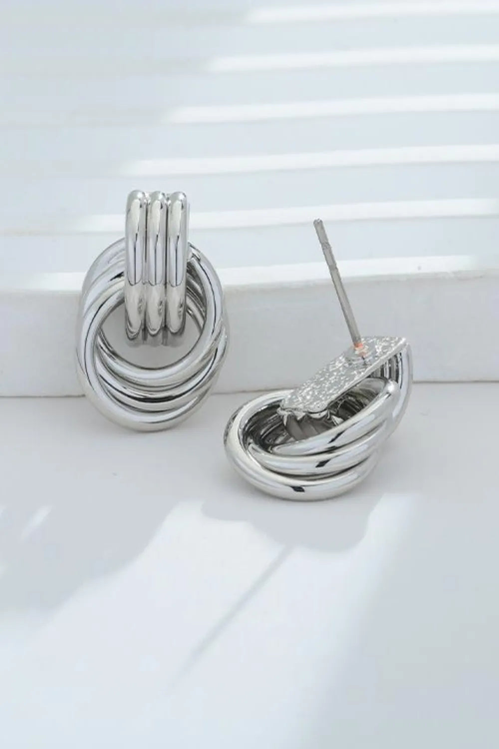 Fashorio Gold-Plated Knotted Stud Earrings