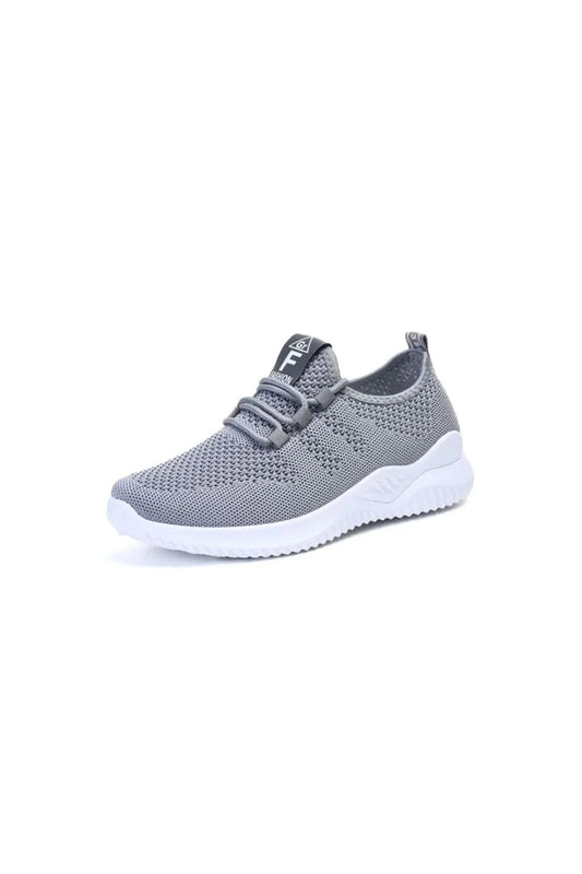 Breathable Mesh Lace Up Athletic Gray - Fashorio