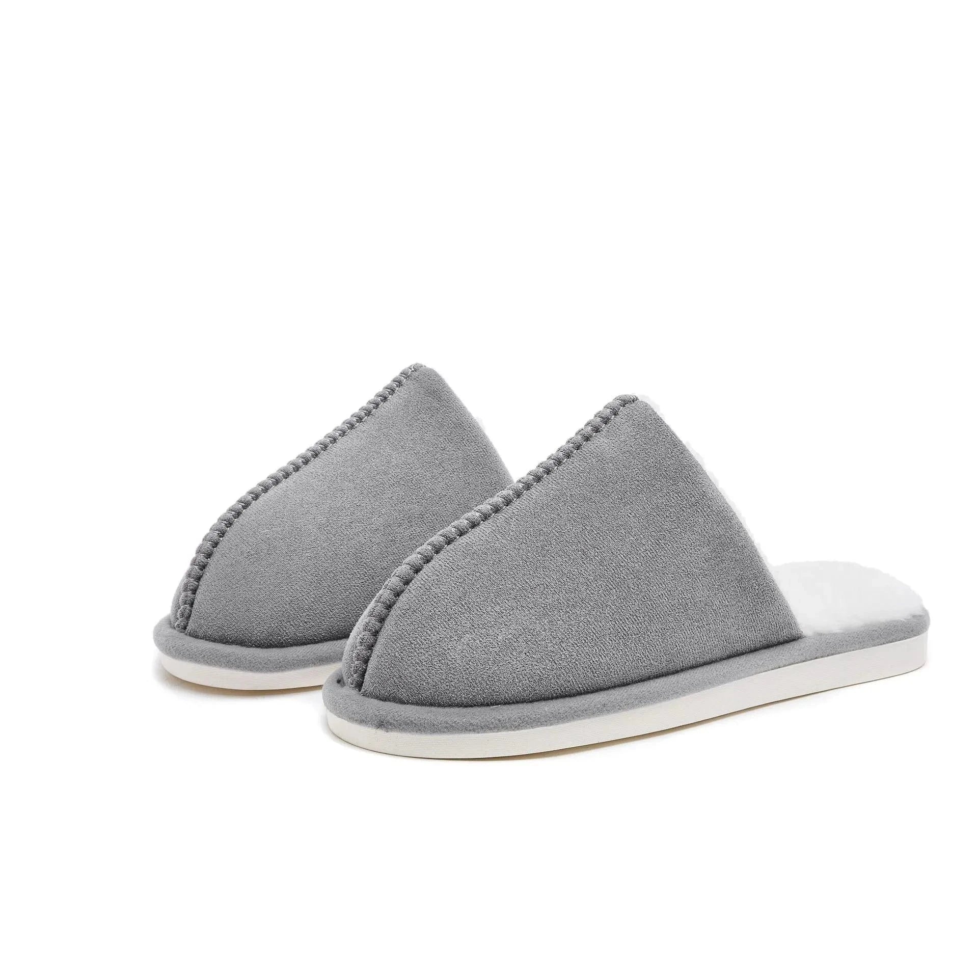 Cozy Soft Fleece Indoor Slippers Gray - Fashorio