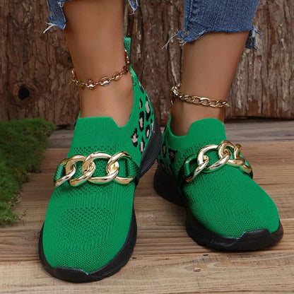 Lightweight Leopard Mesh Athletic Green - Fashorio