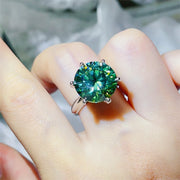 Fashorio Green / 5 10 Carat Moissanite 925 Sterling Silver Ring