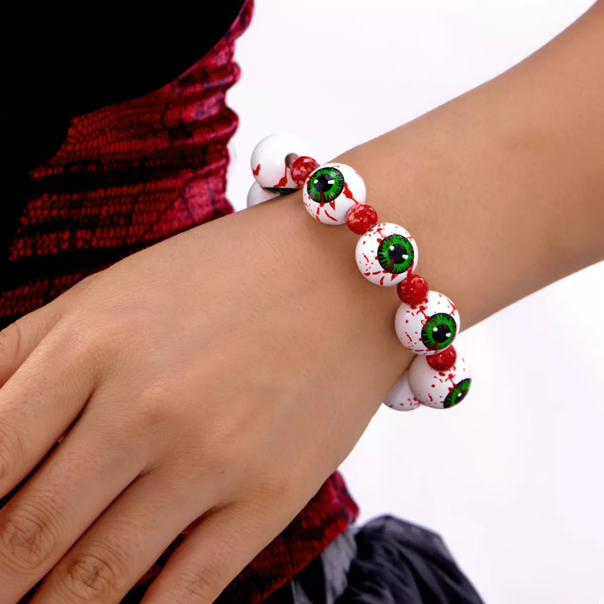 Fashorio Green / One Size Halloween Beaded Necklace and Bracelet Jewelry Set