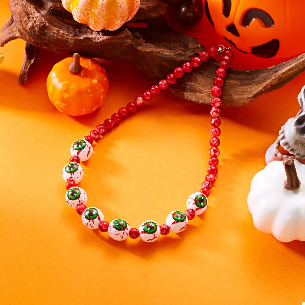 Fashorio Green / One Size Halloween Beaded Necklace and Bracelet Jewelry Set