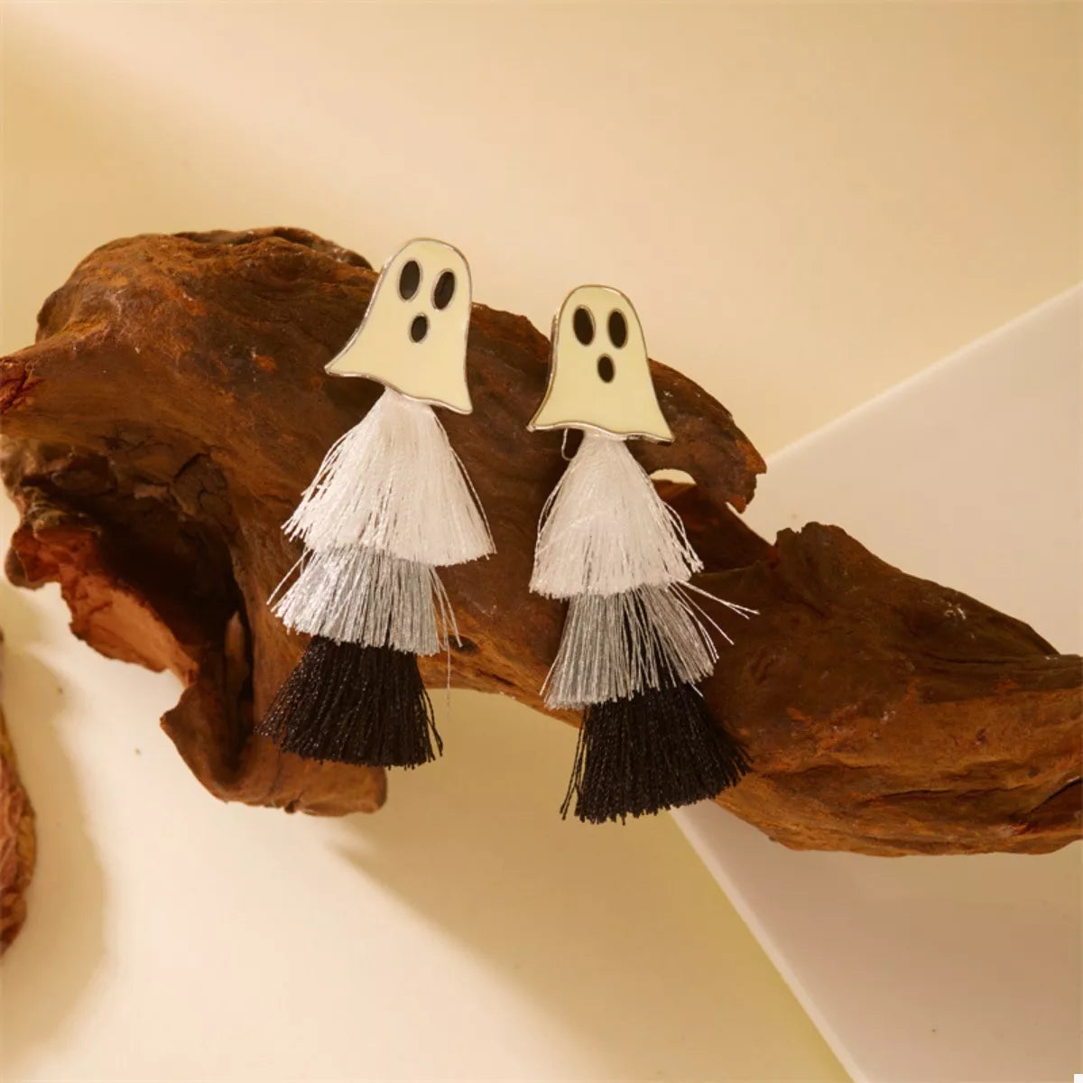 Fashorio Halloween Ghost and Pumpkin Dangle Earrings