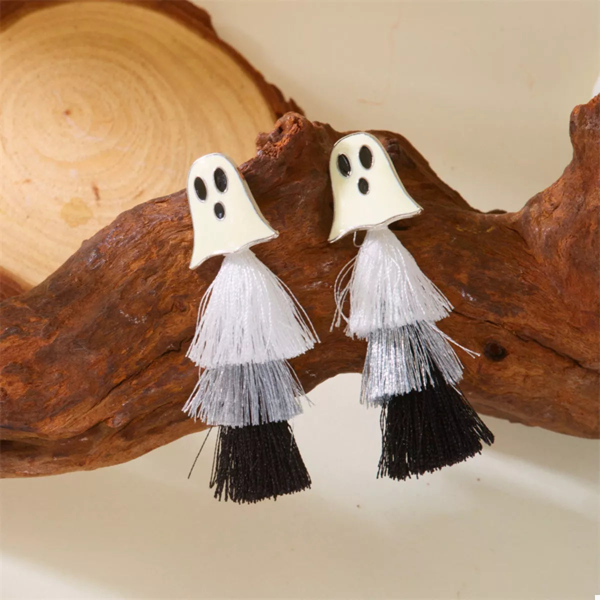 Fashorio Halloween Ghost and Pumpkin Dangle Earrings