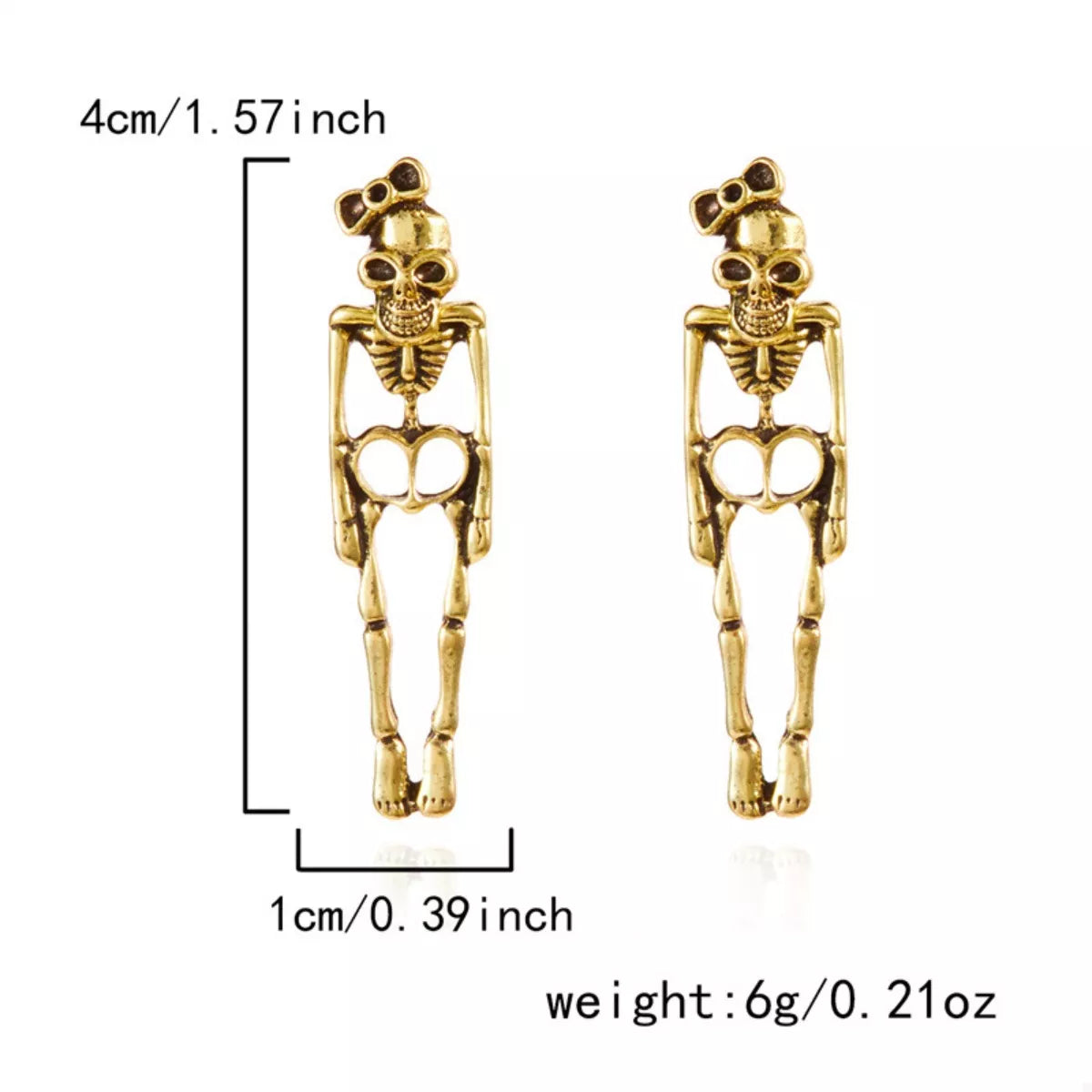 Fashorio Halloween Skeleton Drop Earrings