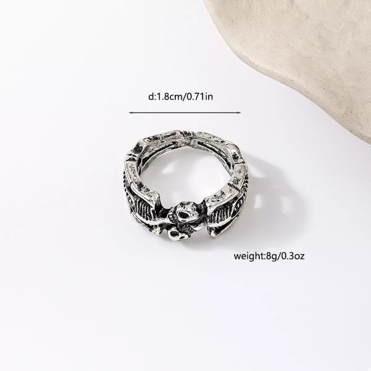 Fashorio Halloween Skull Alloy Ring