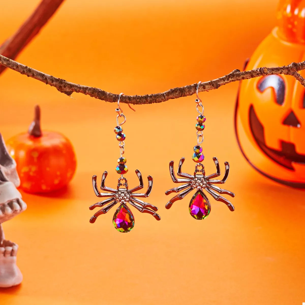 Fashorio Halloween Spider Dangle Earrings